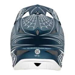 Casque Intégral Troy Lee Design® D3 Fiberlite Spiderstripe - Bleu -Vélo Pièces Magasin casque integral troy lee design r d3 fiberlite spiderstripe bleu 2