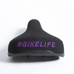 Selle BIKELIFE Noire Logo Violet -Vélo Pièces Magasin selle bikelife noire logo violet 3